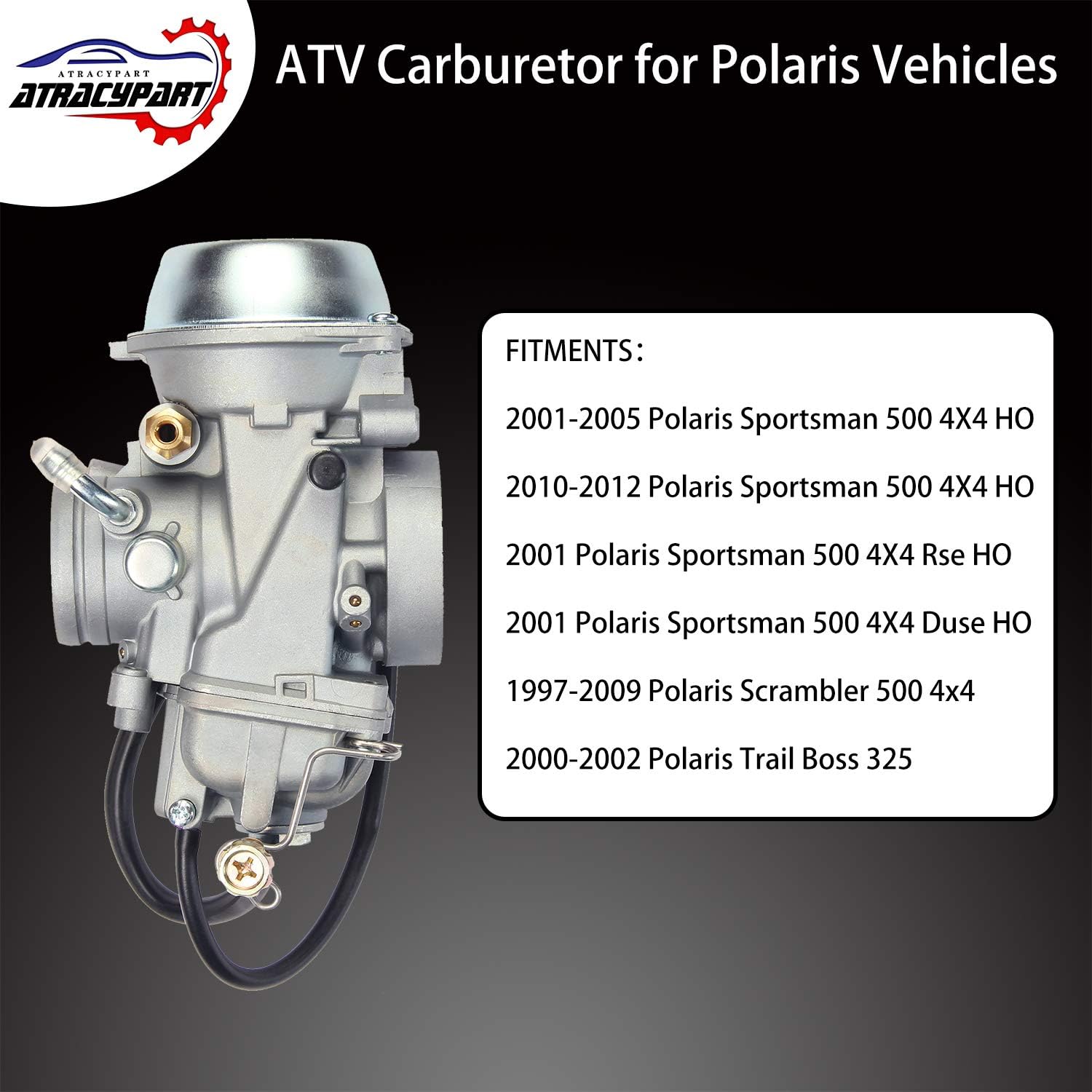 Carburetor Compatible with 2001-2013 Polaris Sportsman 500 4X4 HO | 1997-2012 Polaris scrambler 500 4x4 | 2000-2002 Trail Boss 325,Worker 500 2001,ATP 500 2004-2005