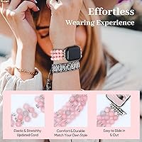 Vista 115 de JR.DM Natural Stone Beaded-Bands Women Compatible with Apple Watch Series 11 10 9 8 7 6 5 4 SE 3 2 1 Fashion Stretch Handmade Bracelet Fancy Boho