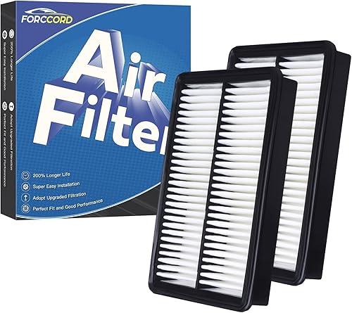 Forccord Paquete de 2 filtros de aire del motor compatible con CA11259 2012-2018 Mazda 3  2014-2021 Mazda 6  2013-2026 Mazda CX5 Accesorios de