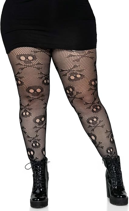 Leg Avenue Women's Skull Fishnet Tights