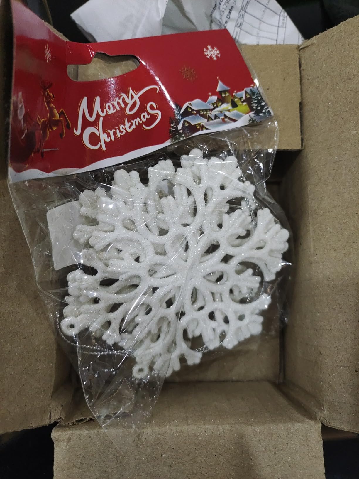 Buy eCraftIndia Winter Season Clear Christmas Snowflakes Christmas Tree