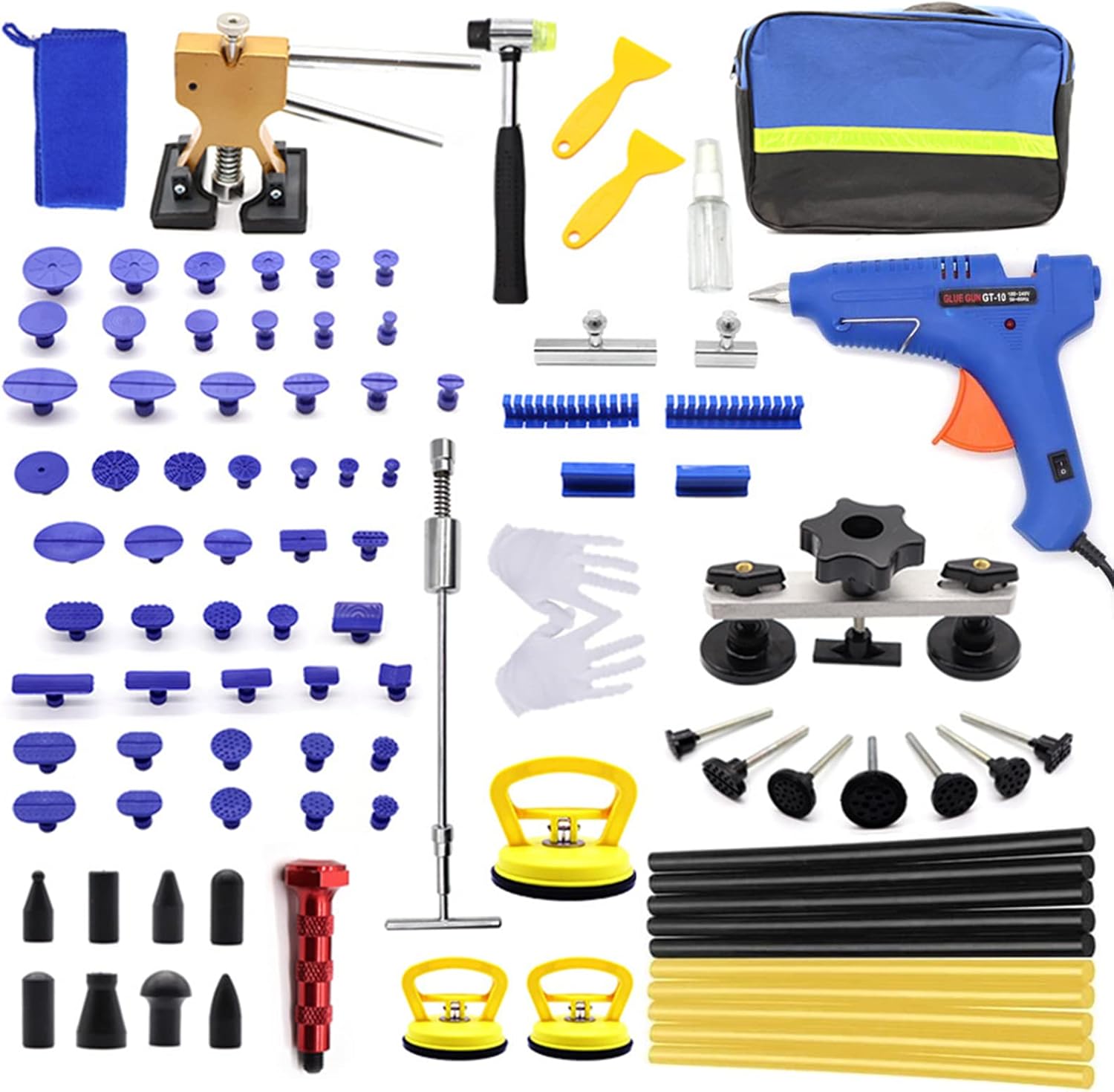 97PCS Auto Body Dent Puller Kit, Car Dent Removal Repair Tool Kit with
