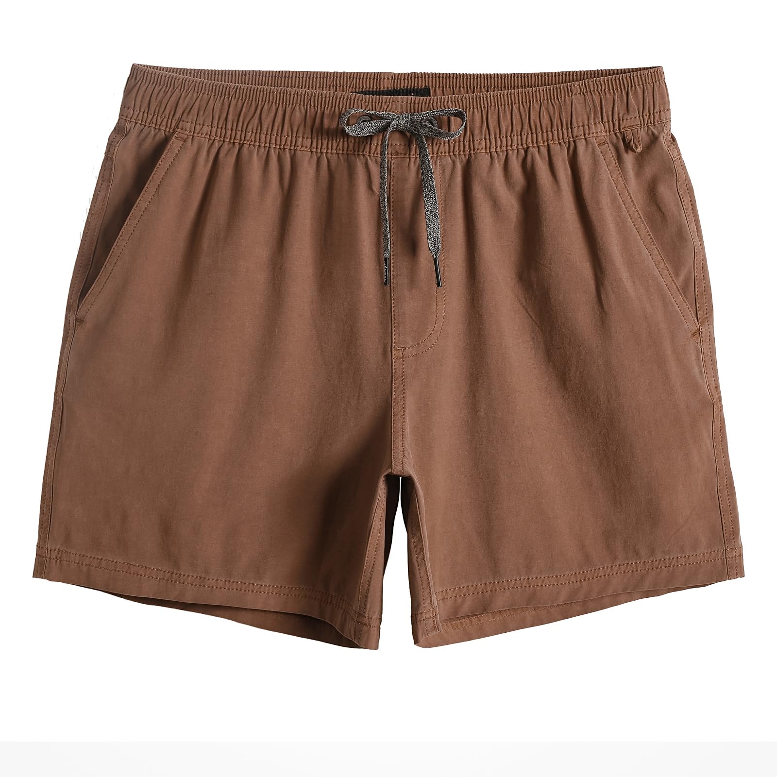 maamgic Men's 5 inch Inseam Shorts Pull-On Relaxed Fit Comfort Stretch Short Shorts with Pocket