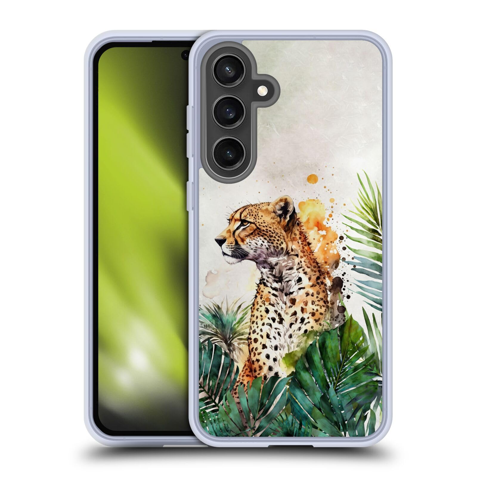Head Case Designs Officially Licensed LebensArt Cheetah Garden Jungle Plants And Animals Soft Gel Case Compatible With Samsung Galaxy S24 FE