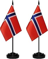 Vista 16 de Juego de banderas de escritorio de Colombia, paquete de 2 banderas de mesa colombianas, mini bandera de escritorio pequeña con poste negro sólido
