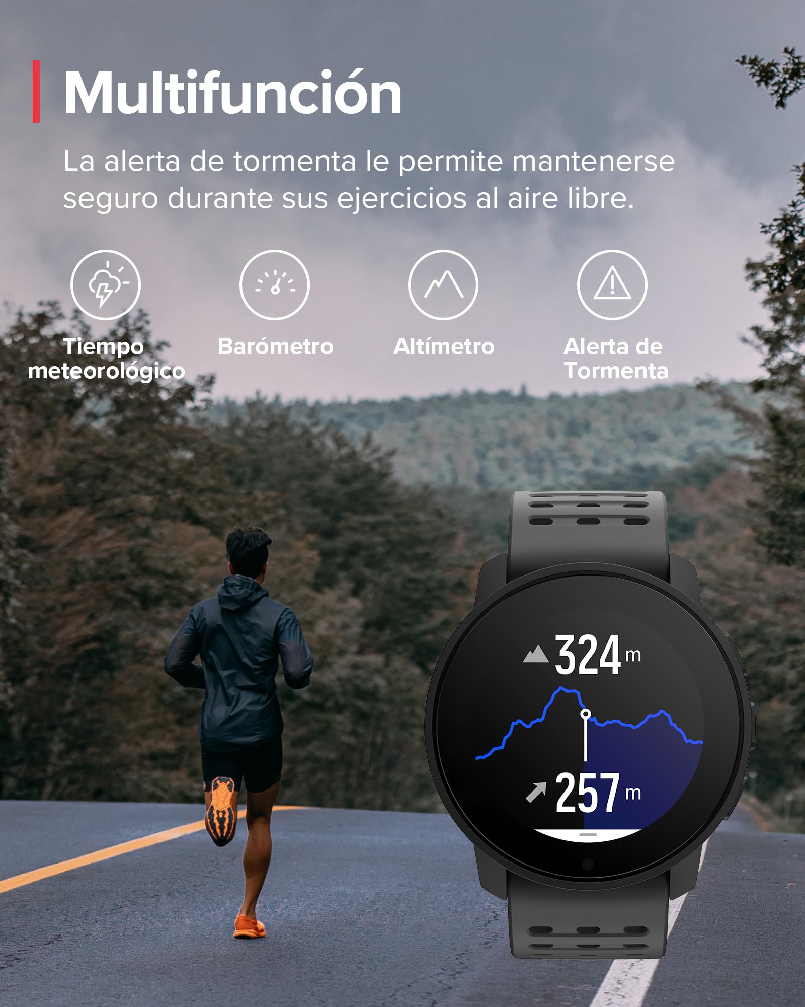 Suunto 9 Peak Pro Reloj Multideporte - Smartwatch Robusto para Exteriores, Pantalla de Zafiro, Resistente al Agua 100m, Ligero y Delgado, GPS Preciso, Larga Duración de Batería