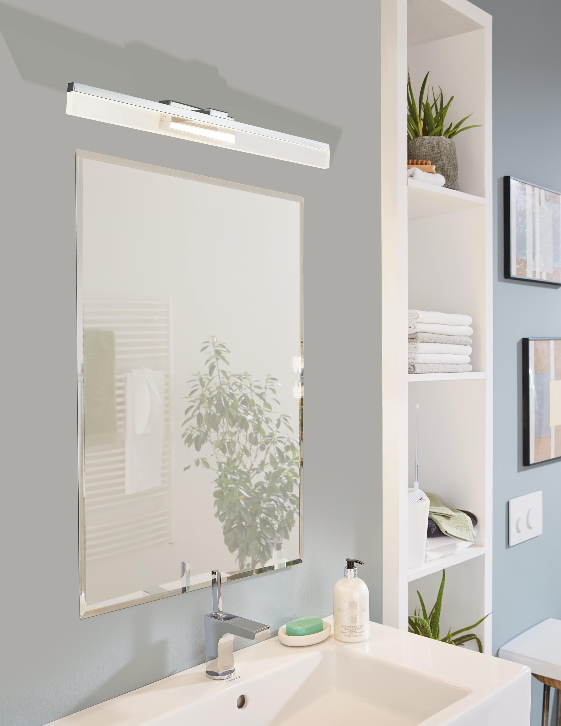 Eglo LED Applique murale Palmital, lampe miroir, applique en aluminium