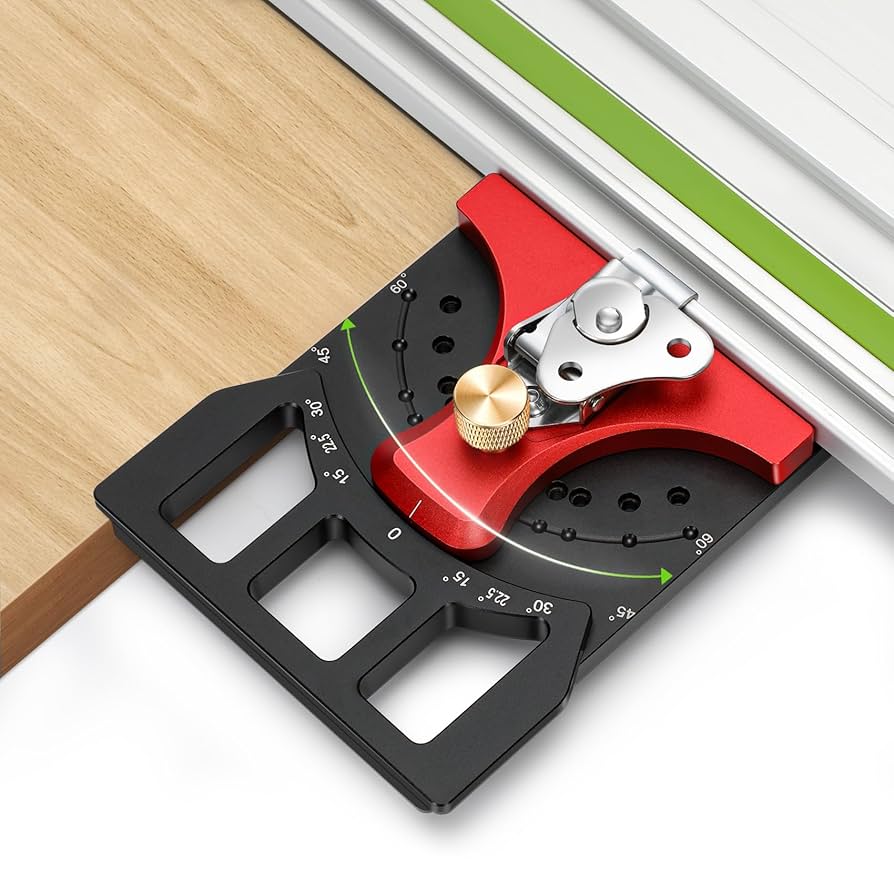 【6590】sho Feikeer Adjustable Track Saw Square, 60° to 60° Quick
