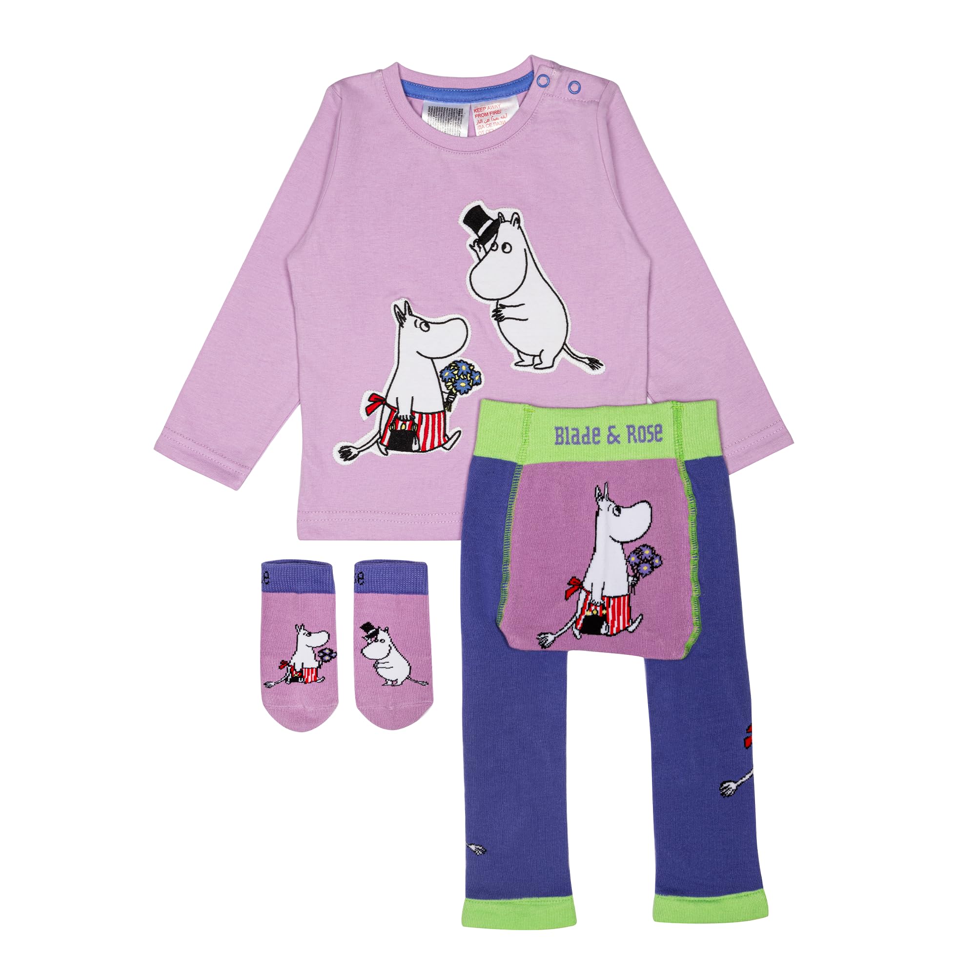 Blade & Rose | Moomin Love Forever Outfit | Baby Outfit Set | Clothing For Babies & Toddlers 0-6 Months