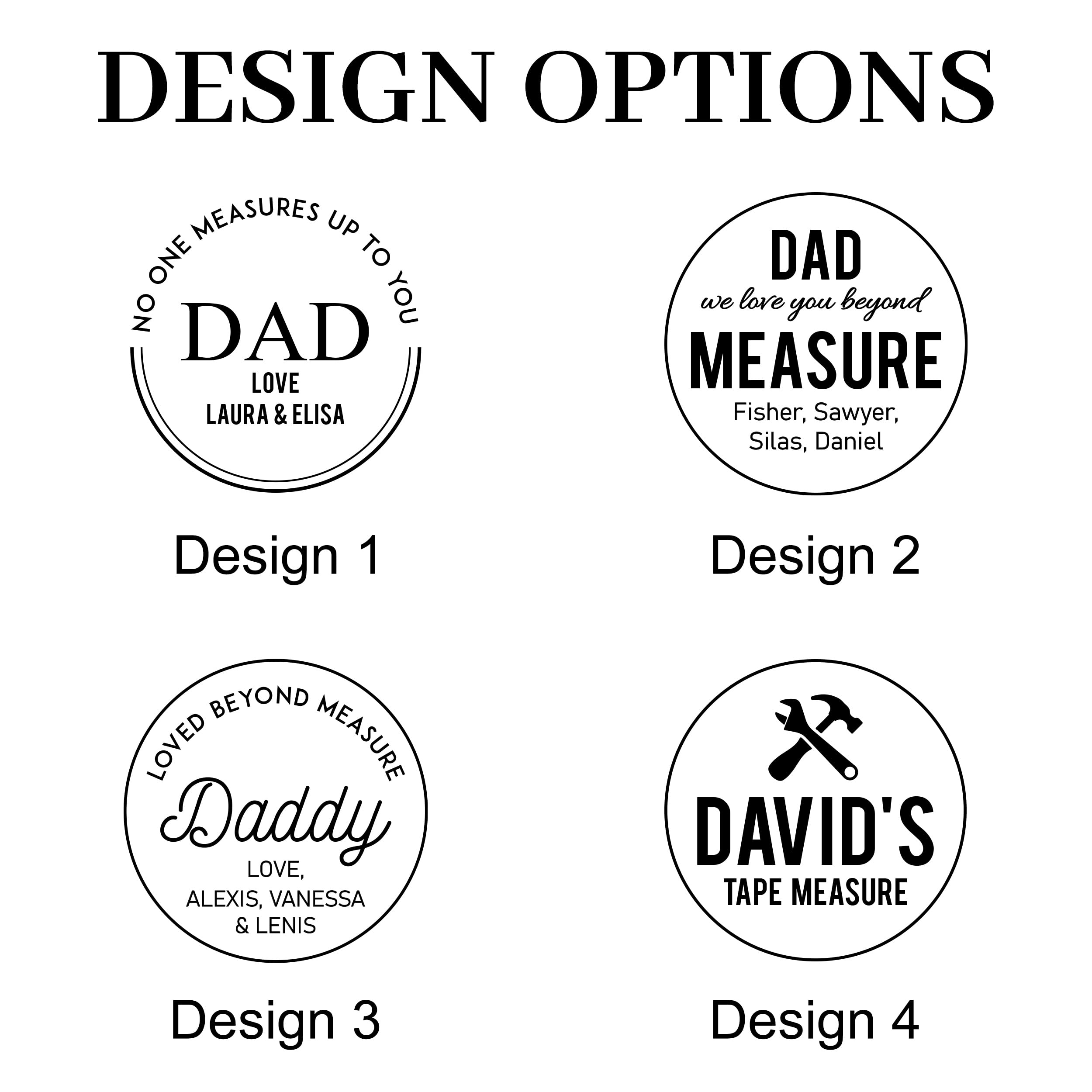 Personalized Engraved Tape Measure Gift For Dad - "No One Measures Up To You", 3m/10ft - View #13