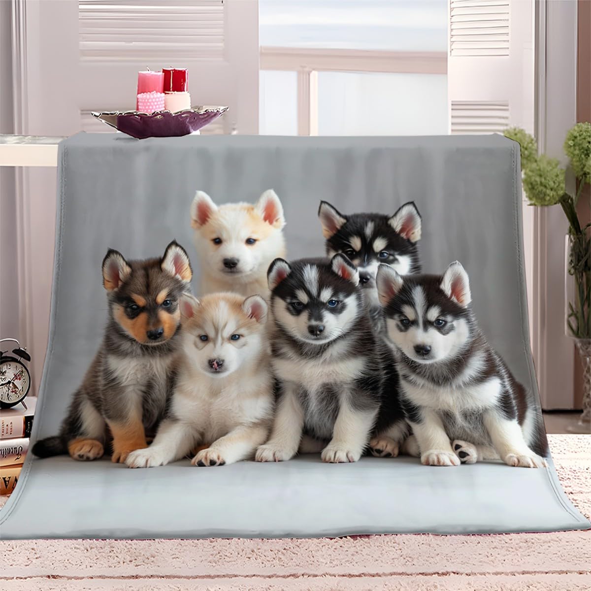 Fleece Blanket Animal Dog Shiba Inu 180x220 cm Versatile Soft Warm Blanket, Throws for Sofa Fluffy Blanket Bed Throw for Bedroom Couch, Cozy Flannel Blanket for Travel
