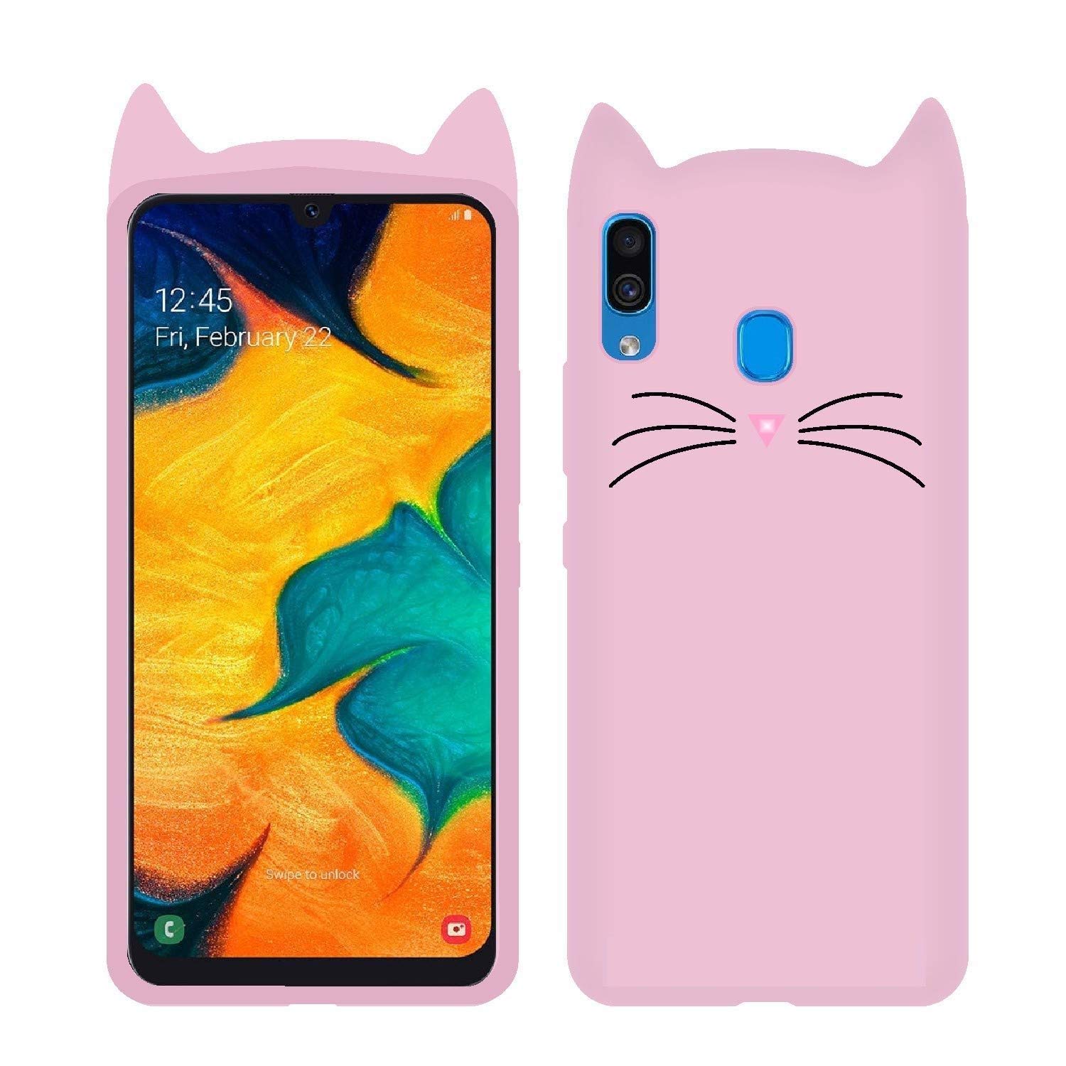 Navnika Cat Back Cover for Samsung Galaxy A40 Rose Gold Amazon.in