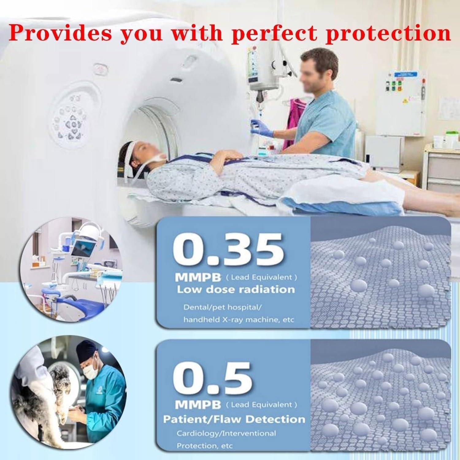 Bleischürze Röntgenschürze Röntgen Strahlenfeste Bleischürze Für Erwachsene, 0,35 Mmpb/0,5 Mmpb, Geeignet Für Röntgengeräte, CT-Geräte, MRI-Geräte,Dental Röntgen Schutz Medizinische 0.35mmPb