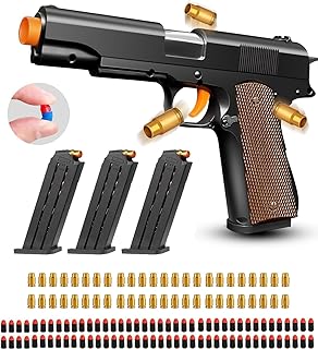 Toy Gun, Shell Ejecting Toy Gun with Soft Bullets, Educational Model Toy Pistol Shooting Game, Gifts for Kids Boys Girls