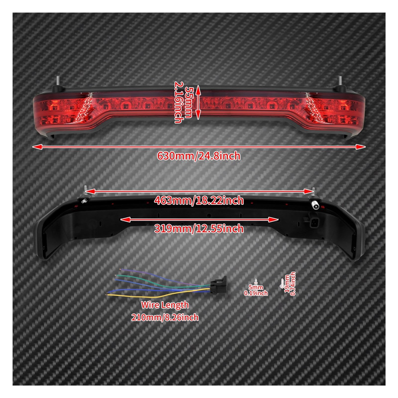 Fanale Posteriore Kit faro posteriore per moto King Tour Pack con LED per freno/freccia/coda per Touring per Ultra per Electra per Road Glide 2014-2022