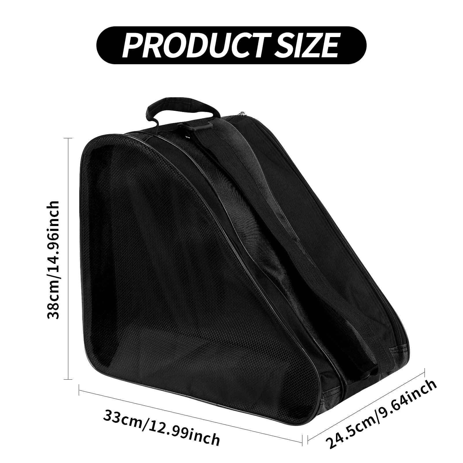 Pyude Borsa Per Pattini Da Ghiaccio E Inline – Capiente Con Tracolla Impermeabile - 4