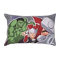 Vista 6 de Disney Marvel Avengers Team - Juego de ropa de cama infantil de 4 piezas con diseño de Hulk azul, rojo y verde, Capitán América, Iron Man y Thor