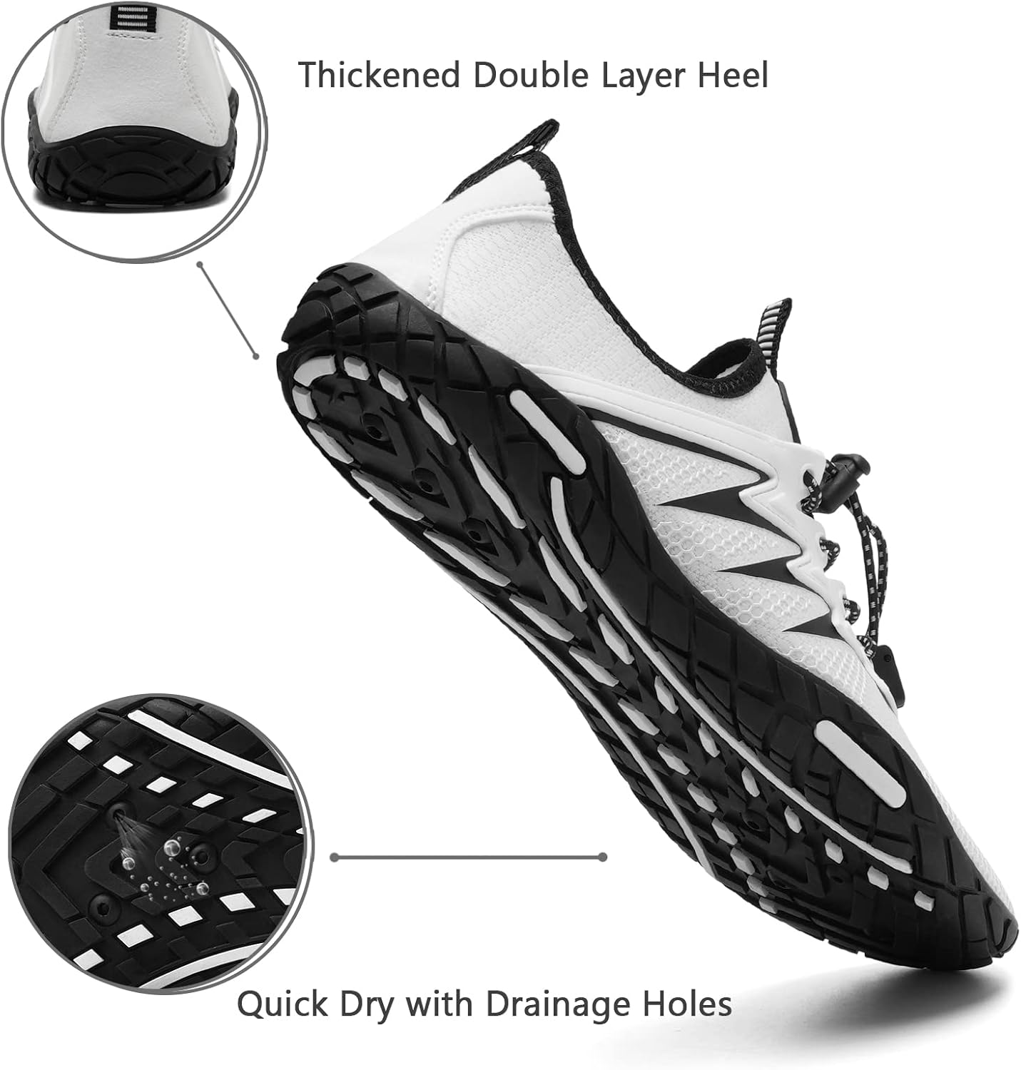 Water Shoes Mens Womens Beach Swim Shoes Quick-Dry Aqua Socks Pool Shoes for Surf Yoga Water Aerobics