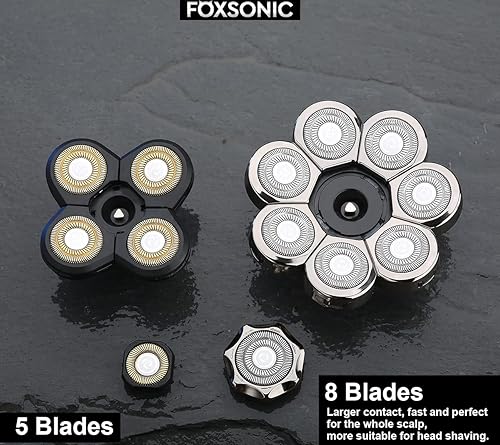 Miniatura 137 de Silvery - Cabezal de repuesto para afeitadora eléctrica para hombre, cabeza de repuesto de 6 cuchillas de repuesto para afeitadora calva Tono