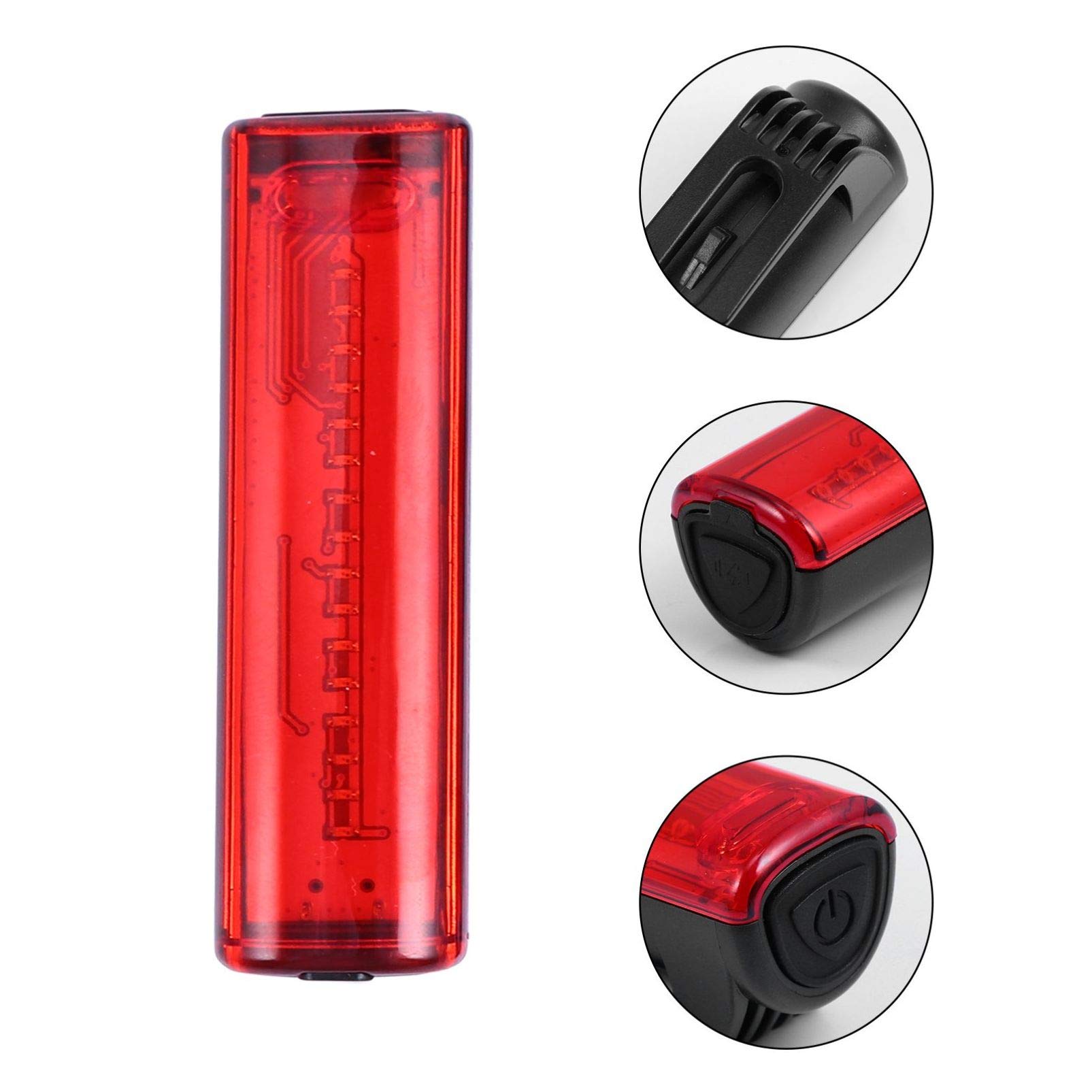 Happyyami Luces Traseras De Bicicleta Condujo Led Centro Luz De La Luz del Casco Luces Recargables Accesorios Faro Luz De Fondo Frente Ciclo Rojo Componente Electrónico