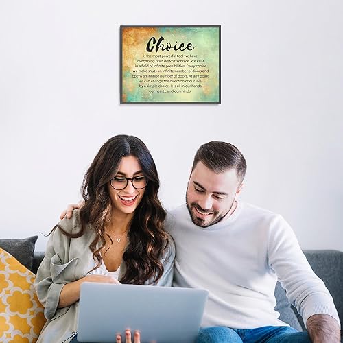 Miniatura 3 de AMERICAN LUXURY GIFTS Choice Life Decisions - Arte de pared motivacional inspirador para pared, mentalidad positiva, oficina, aula, decoración del