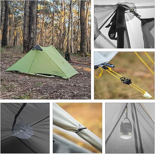 Miniatura 4 de Ultralight Tent 3-Season Backpacking Tent 1 Person2 Person Camping Tent, Outdoor Lightweight LanShan Camping Tent Shelter, Perfect for Camping,
