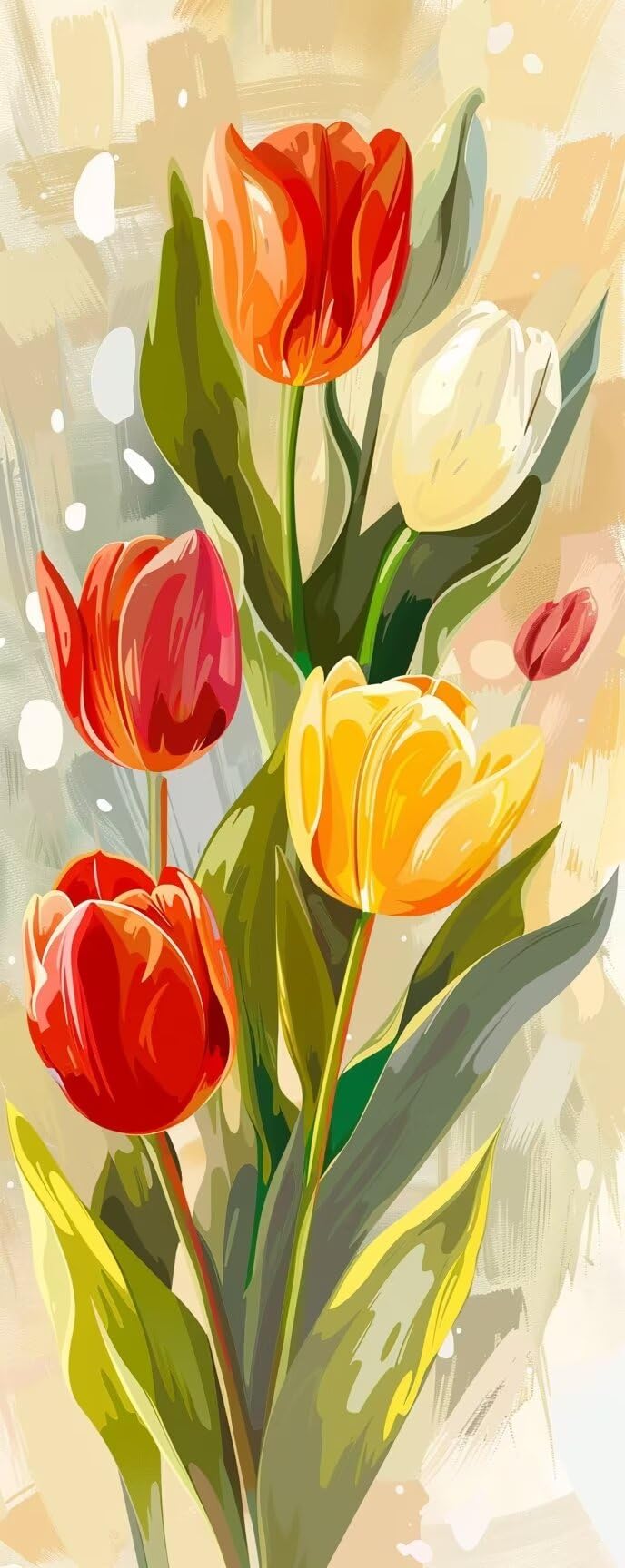 Pintar por Numeros Flor Planta Pintar por Numeros Adultos 40x100 cm Sin Marco,Lienzos Numerados para Pintar por Numeros Niños DIY Kit de Pintura por Numeros con 3 Pinceles,Hogar Decoración Regalo yf77