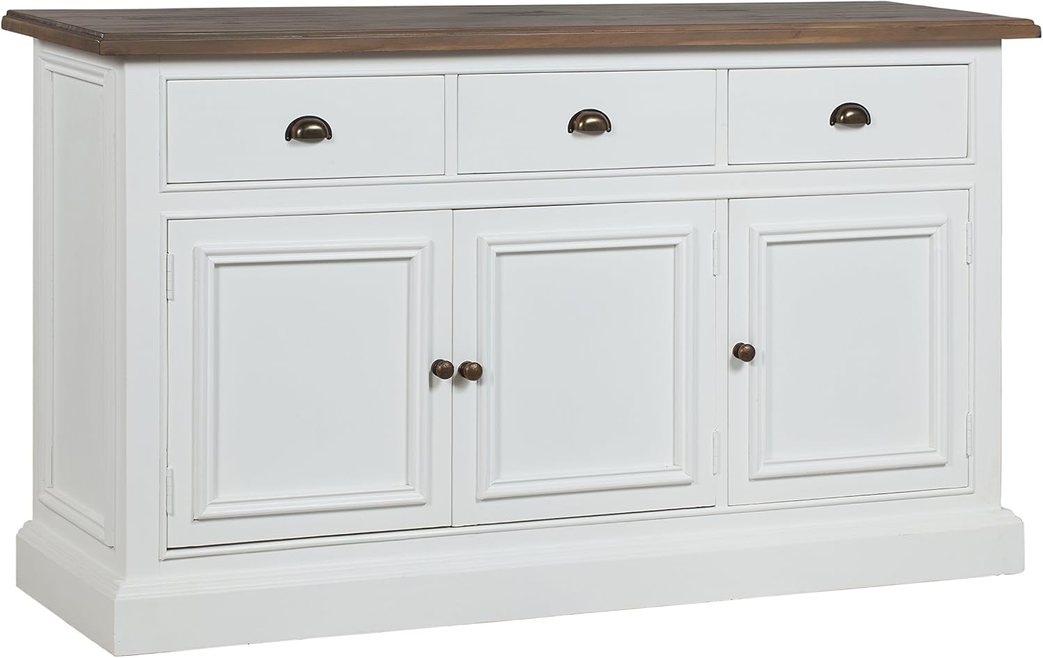 CDI Furniture 3 Doors & 2 Shelves White & Tobacco Finish