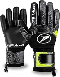 Luva De Goleiro Profissional Poker Infinity 2 Látex Alemão Grip Gel Gramado Sintético Natural Grama Society Campo Profissional Futebol Oficial