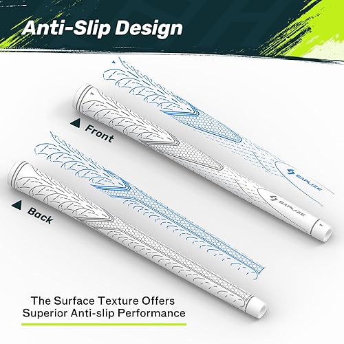 Miniatura 3 de SAPLIZE Paquete de 13 empuñaduras clásicas de goma para golf, alta retroalimentación, antideslizantes, elige entre 13 agarres con 15 cintas o 13