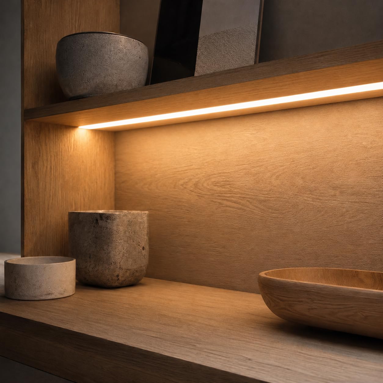 Liść | LumaFlex 1010 LED profil silikonowy Freecut taśma świetlna 5 m, ciepła biel 3000 K, 12 V DC, 696 lm/m, 10 x 10 mm, możliwość ściemniania, IP65, cielę do oświetlenia mebli