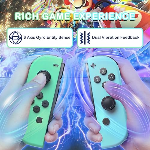 Miniatura 6 de VIWOMQ Controller Compatible for Nintendo Switch, Replacement Wireless Controllers with Dual Vibration, Wake-up, Motion Control