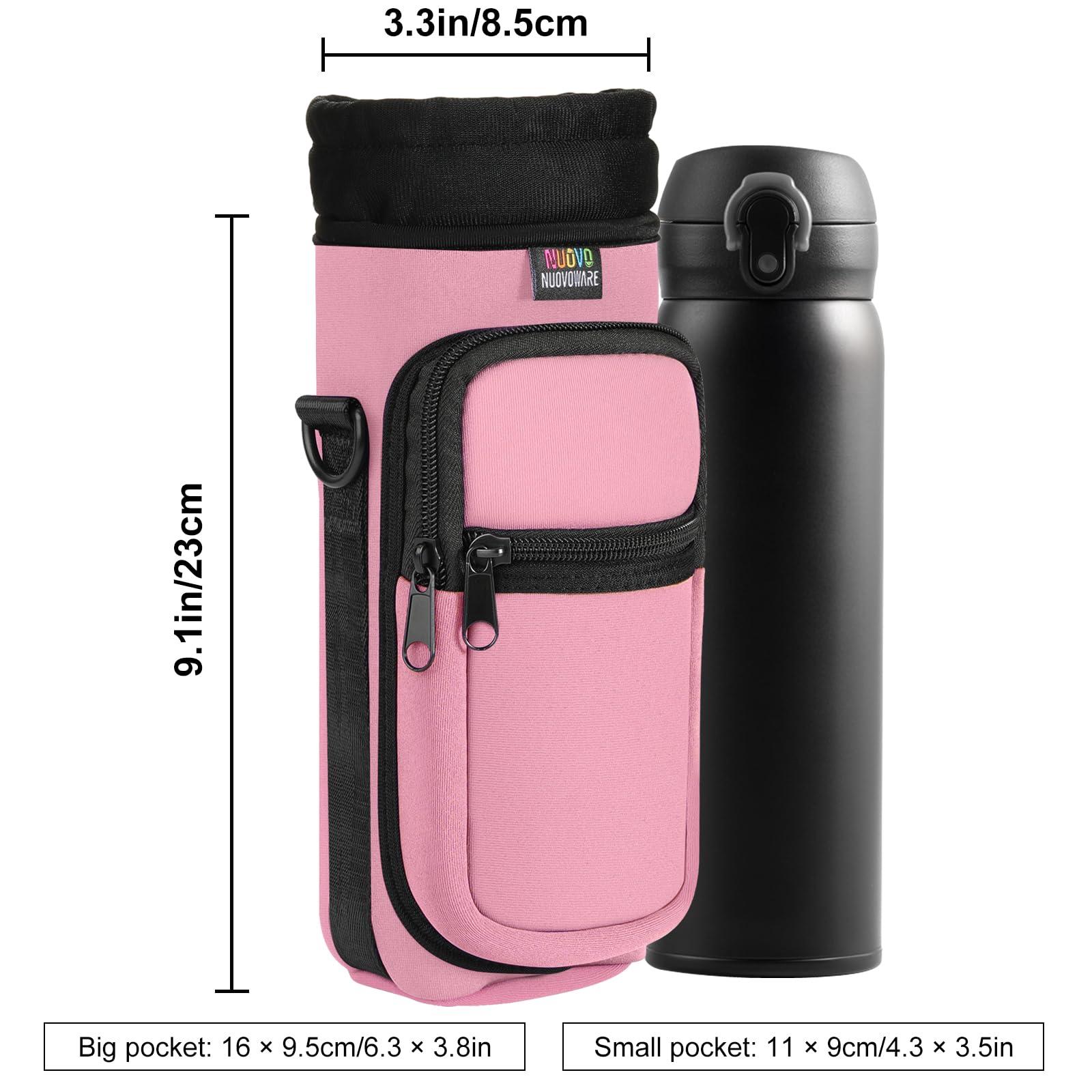 Nuovoware Water Bottle Carrier Bag, 750ml Bottle Pouch Holder - Image 4