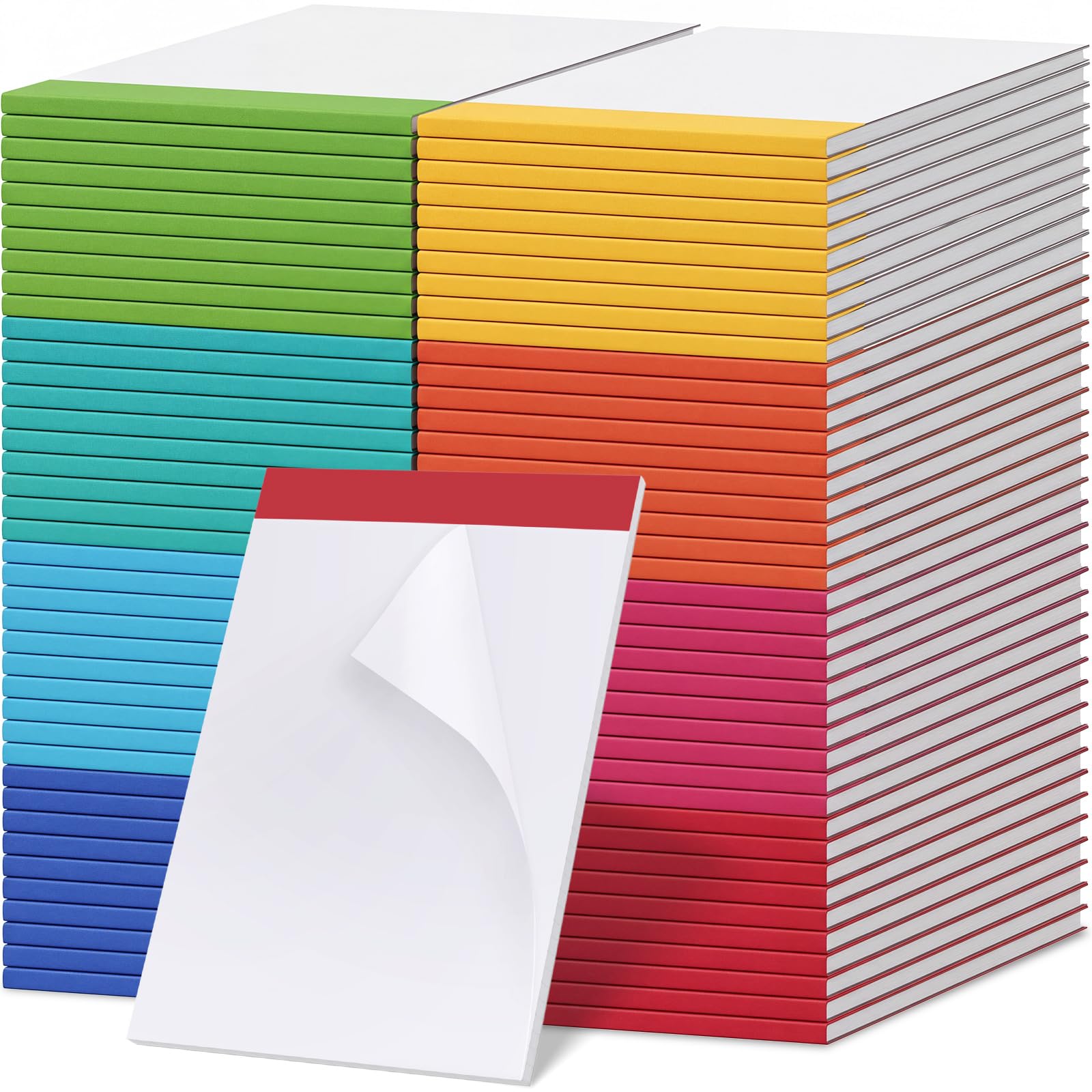 Jetec 80 bloc-notes vuoti da 12,7 x 20,3 cm, 50 fogli per blocco note strappabile