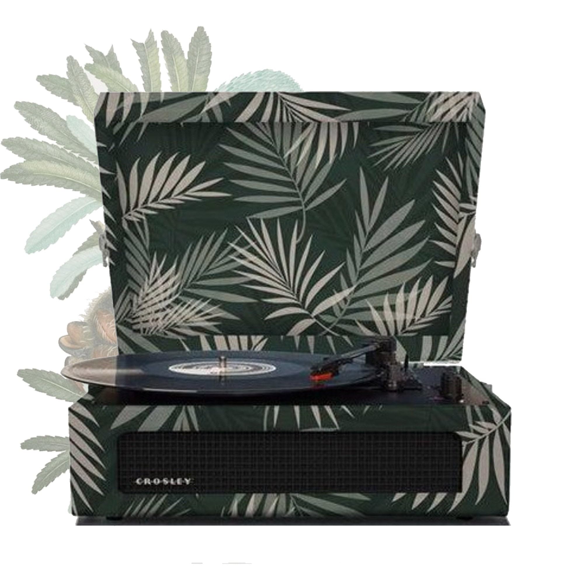 Crosley Voyager Portable Turntable - Bluetooth Record Player, 3-Speed Suitcase Vinyl Player, Home Turntables for Vinyl Records, Built in Stereo Speakers & Bluetooth Receiver, AUX Input, Black — view 14