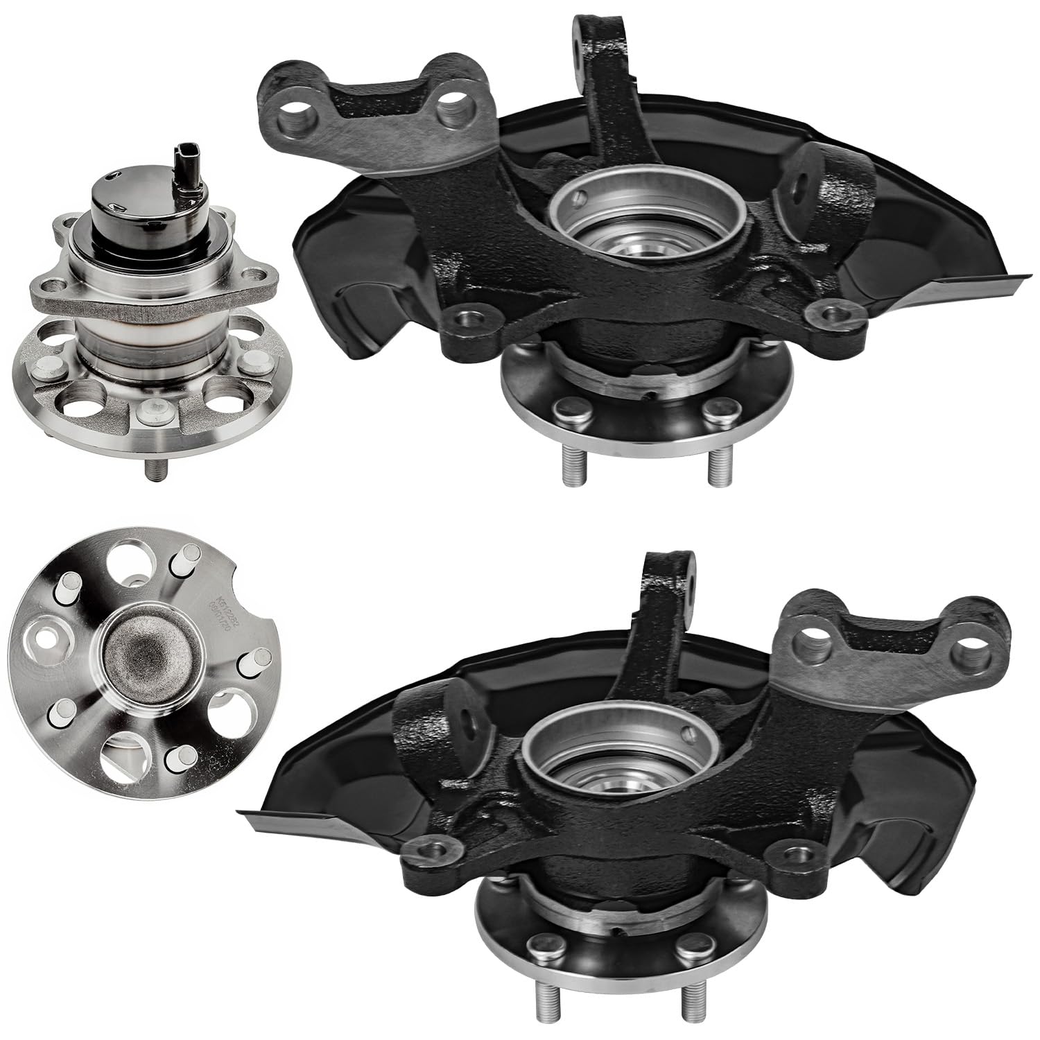 Detroit Axle - FWD Front Steering Knuckles Rear Wheel Hub Bearings