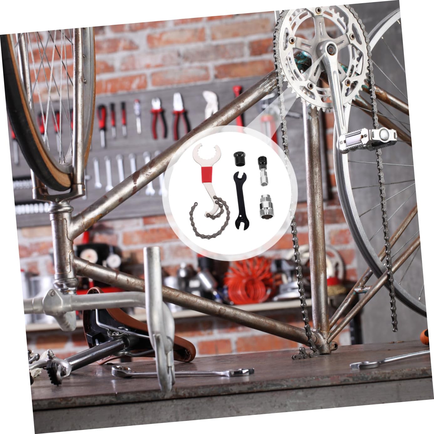 Hemobllo Estrattore per Pedivelle Bici Kit di Rimozione Movimento Centrale Strumento Estrattore Guarnitura per Ciclismo all Aperto