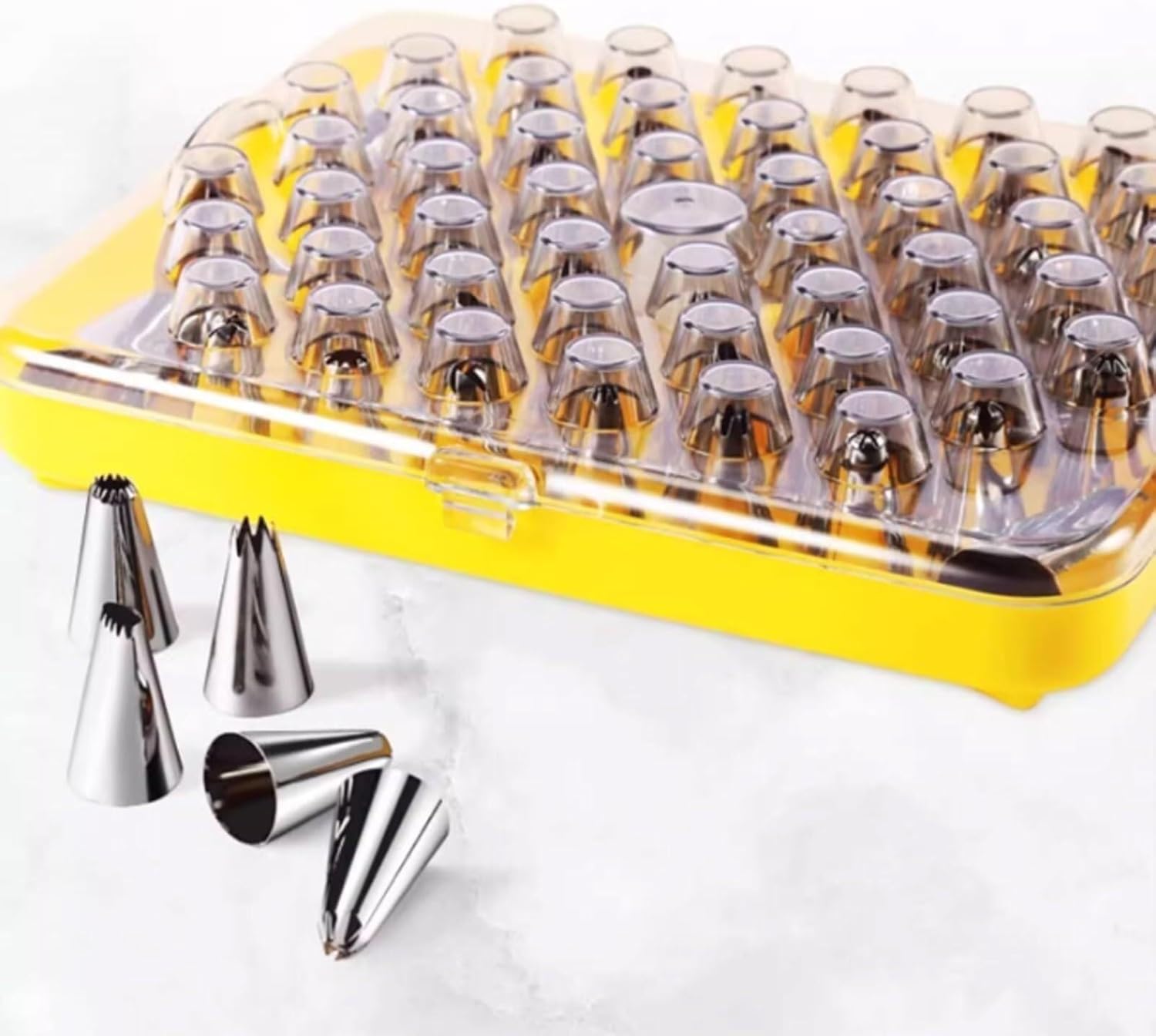 Piping kit 52 Pcs Piping Tips, Icing Tip Decorating Kit with Storage Box Baking Tools for Baking DIY Cookie Cream Cupcake Decorating