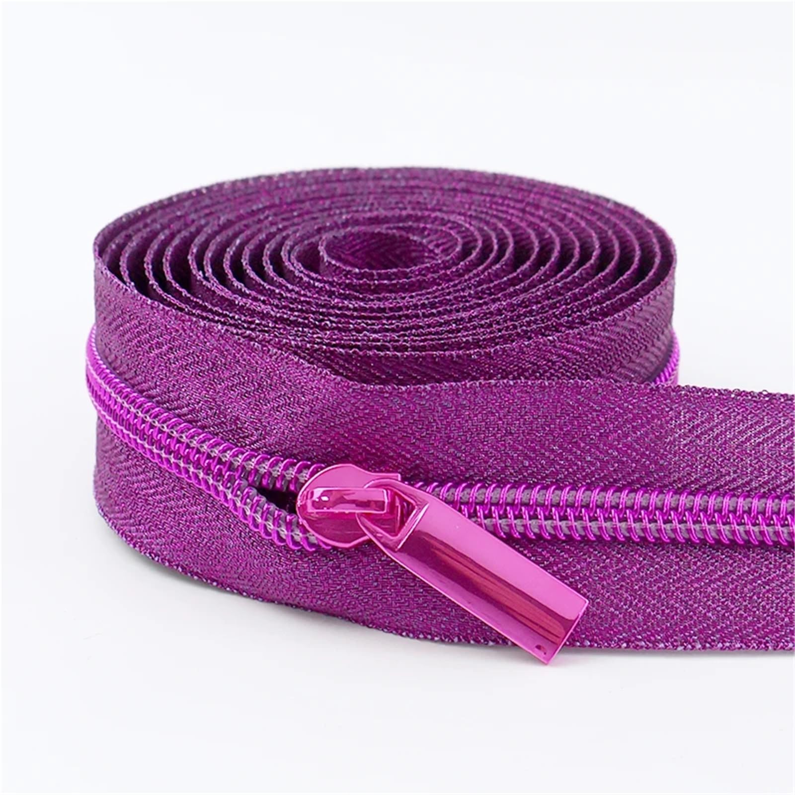 Two Way Separating Zipper, 1m No5 Multicolor Nylon Coil Two Way Zipper Tape Slider for Bag Clothing Repair Sewing(Color5)