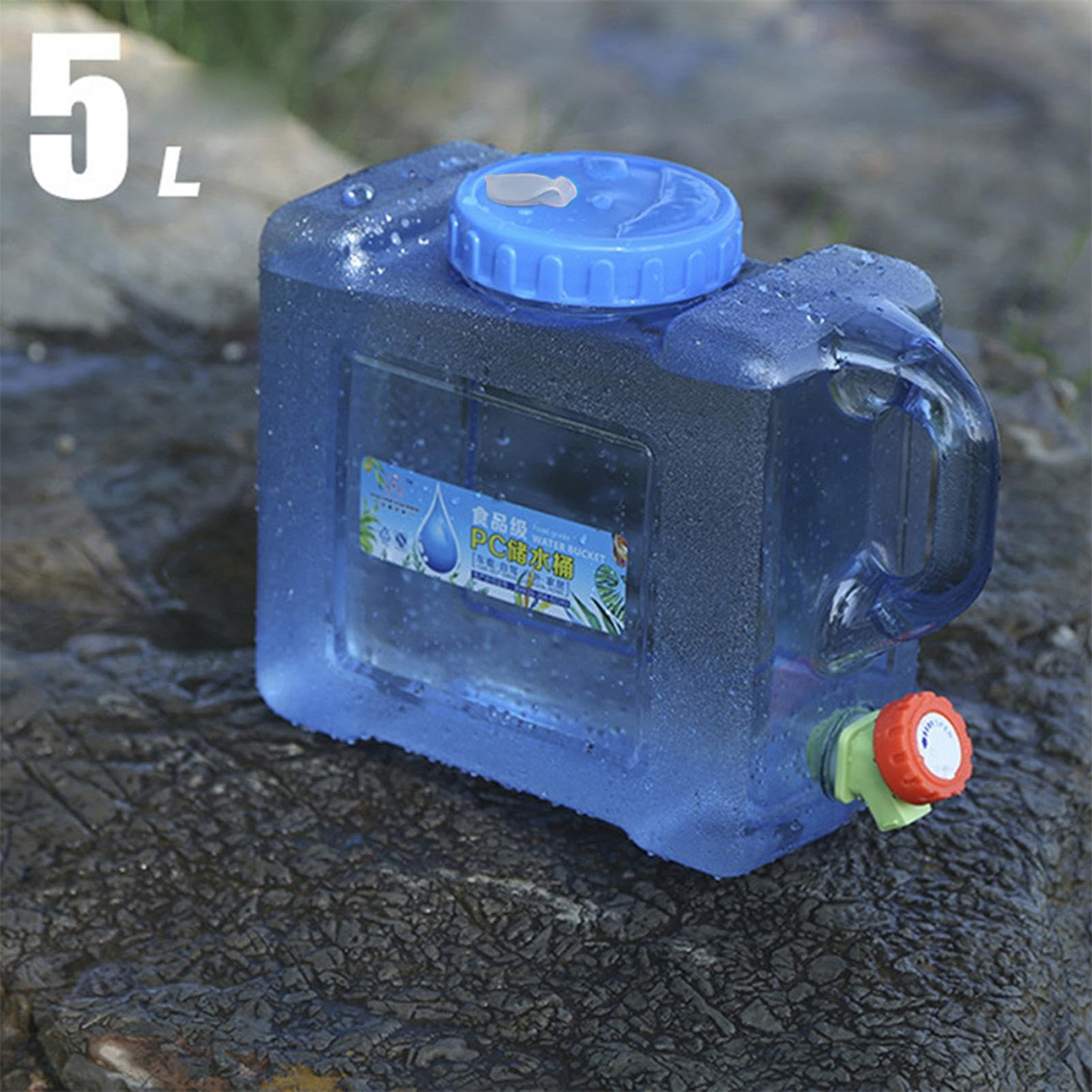 Tanica per acqua con rubinetto da campeggio, tanica per acqua potabile, 5 l, 8 l, tanica per acqua potabile, senza BPA, per viaggi all'aperto e per la casa