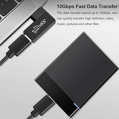 Miniatura 3 de Adaptador USB a USB C de 90 grados (paquete de 4), ángulo vertical hacia arriba y hacia abajo, horizontal a la izquierda y en ángulo recto USB A