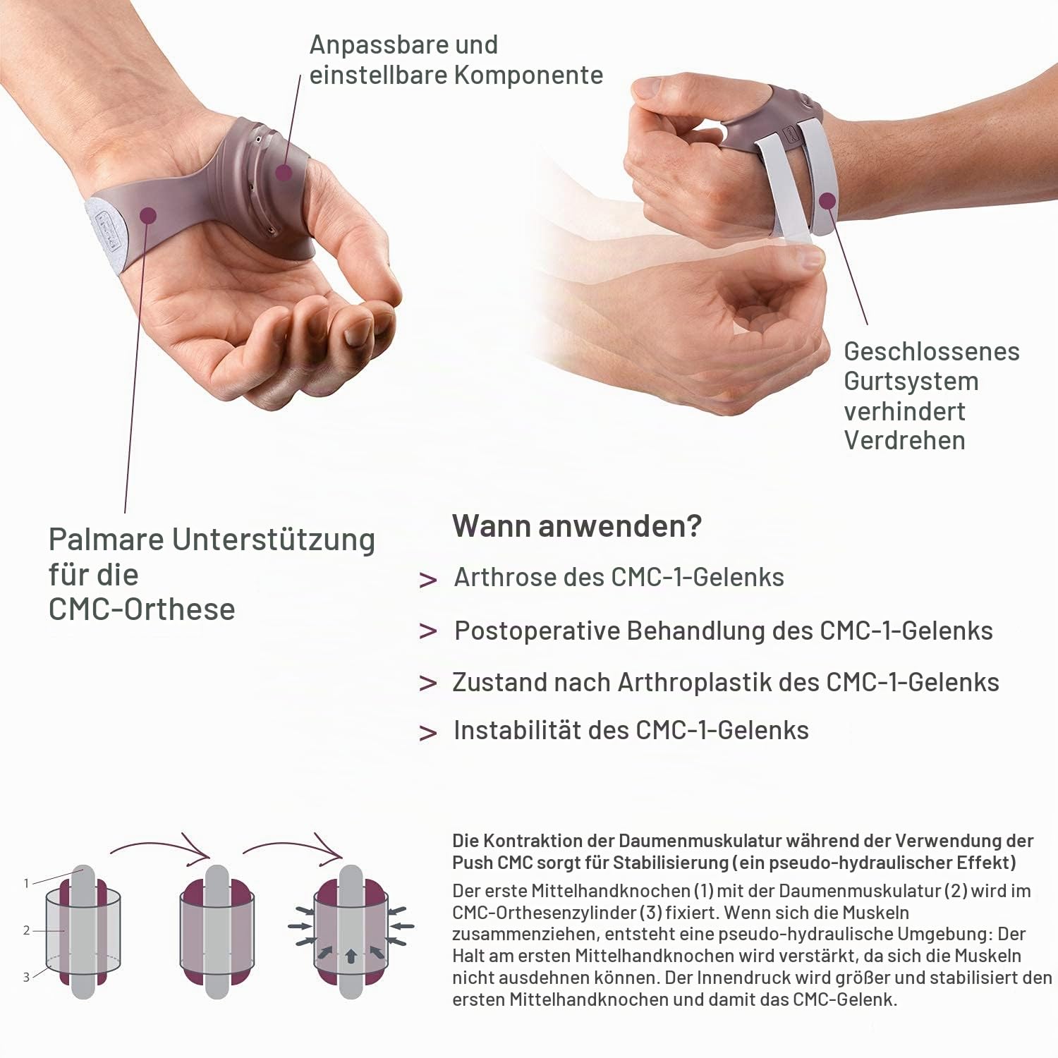 Push ortho Daumenorthese CMC 3 links