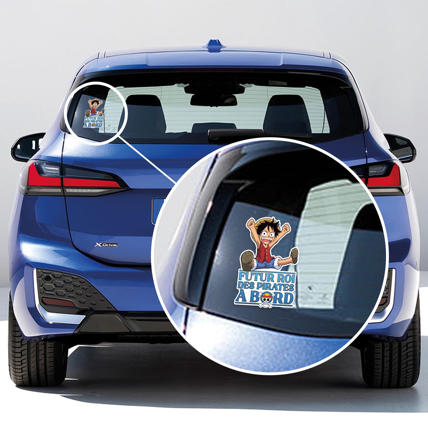 Autocollant bébé à bord, roi des pirates à bord 16x15cm vinyle haute qualité, autocollant voiture, moderne et fun, 100% français - 4