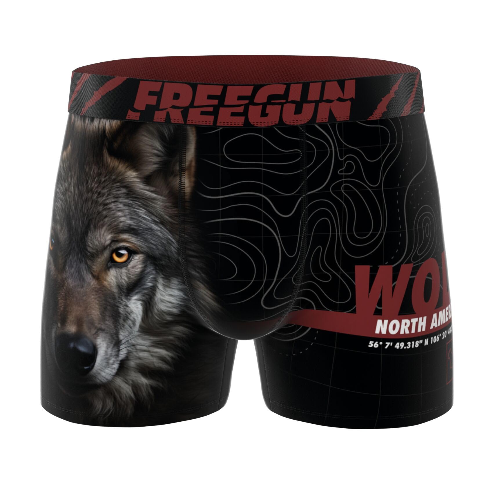 FREEGUN Boxer Homme, Caleçon Homme Animals, Ultra-Doux et Stretch (Lot de 5)