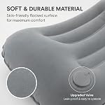 1 Multi-Purpose Inflatable Pillow, Suitable for Travel, Home, Work, and Camping-Foldable, Portable Press-on Neck Pillow, Comfortable for Sleeping Anytime, Anywhere,Grey