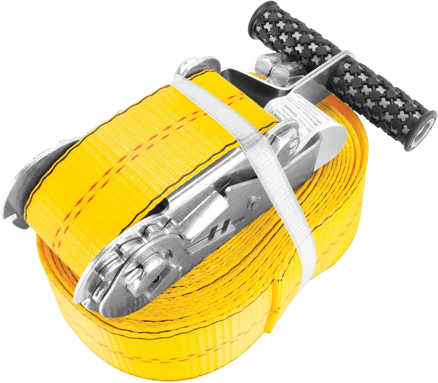 Performance Tool W1827 2 in. X 27 Ft. Tie Down SecureX - Heavy Duty Ratchet Strap with J-Hooks for Safe and Secure Cargo Transport and Storage