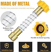 Vista 5 de Protector de manguera de jardín, adaptador de extensión de manguera flexible, protector de torceduras de manguera sólida con resorte helicoidal