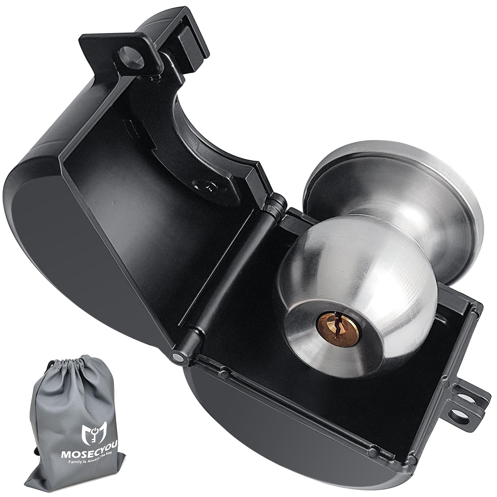 Lock Your Door Knob - Heavy Duty Security Cover -7