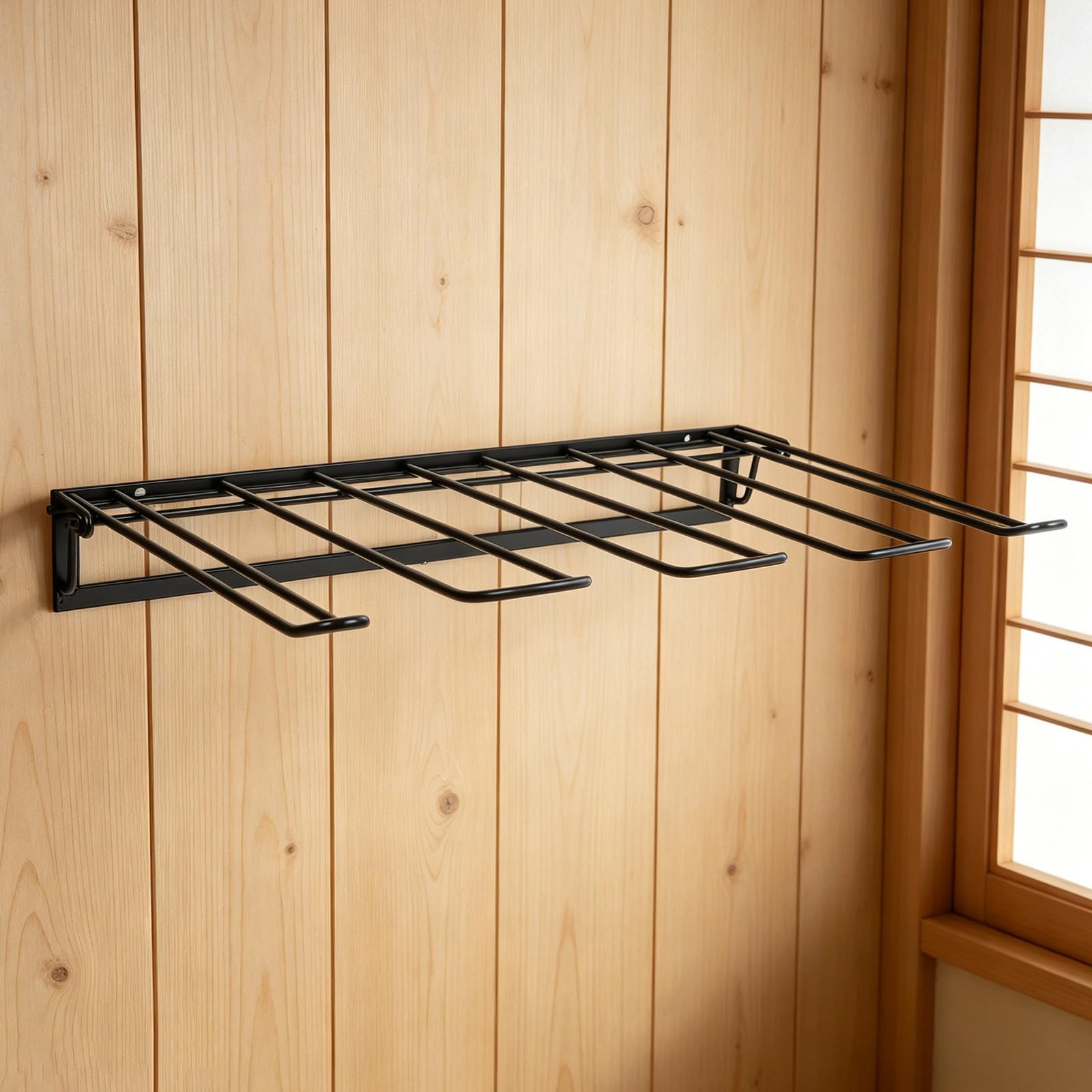 Organizador para Optimizar Espacio para Colgar de Botas Plegable Pared Soporte Metálico para Armarios Garajes y Entradas