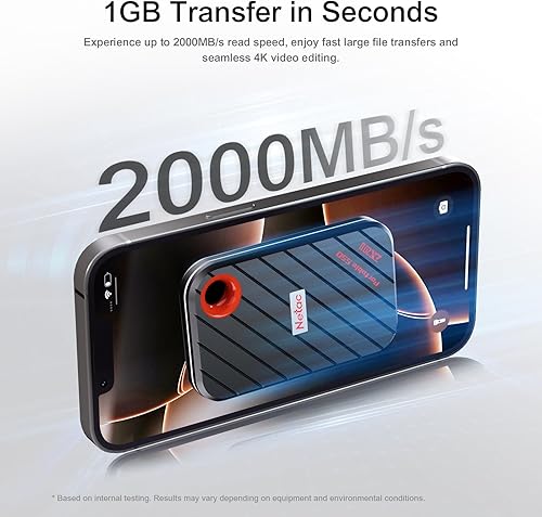 Miniatura 3 de Netac SSD portátil magnético de 512 GB de hasta 2000 MBs de lectura de 1700 MBs de velocidad de escritura, Snap and Go, unidades de estado sólido